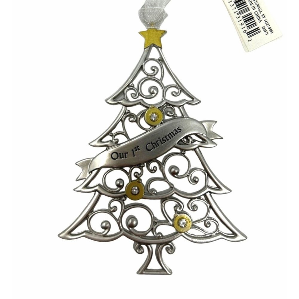 Ganz - Christmas Tree Ornament Engraved‎ With "Our 1st Christmas"